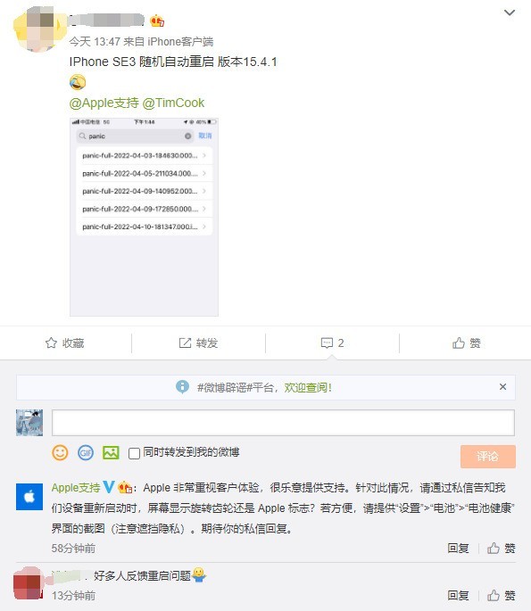 洛扎苹果13维修分享iPhone SE 3重启死机怎么办 
